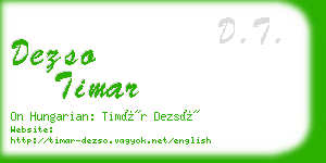 dezso timar business card
